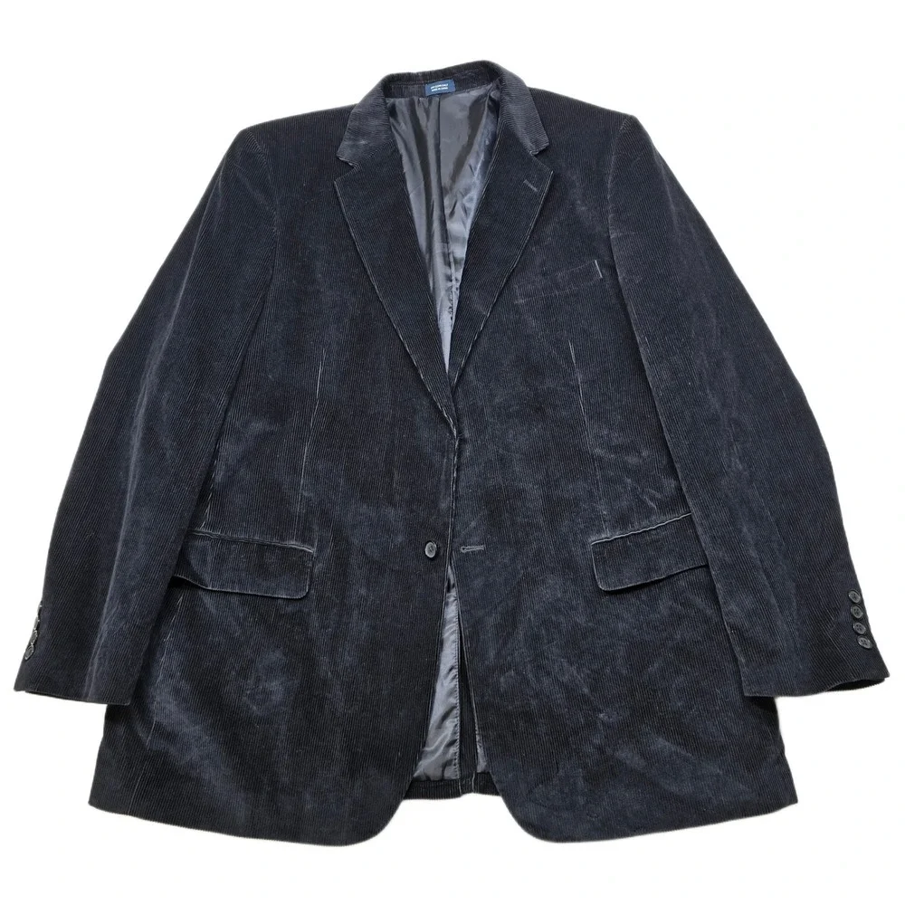 Saddlebred Corduroy Sport Coat‎ Mens 46L 46 Black Western Cowboy Blazer